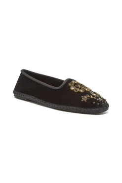 Hot Maliparmi BABOUCHE-BIJOUX THE PRECIOUS VELVET Negro