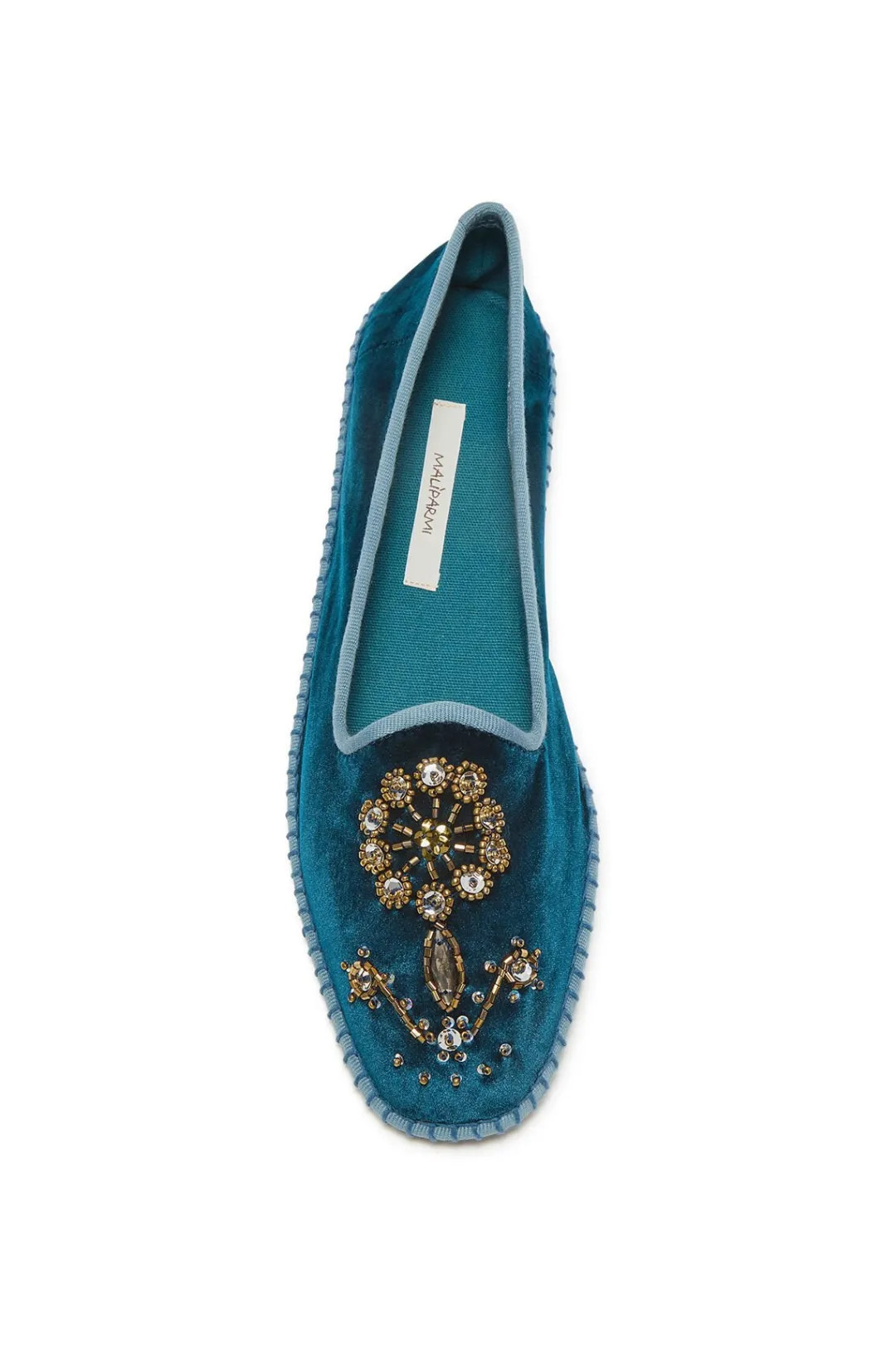 Sale Maliparmi BABOUCHE-BIJOUX THE PRECIOUS VELVET Verde pavo real