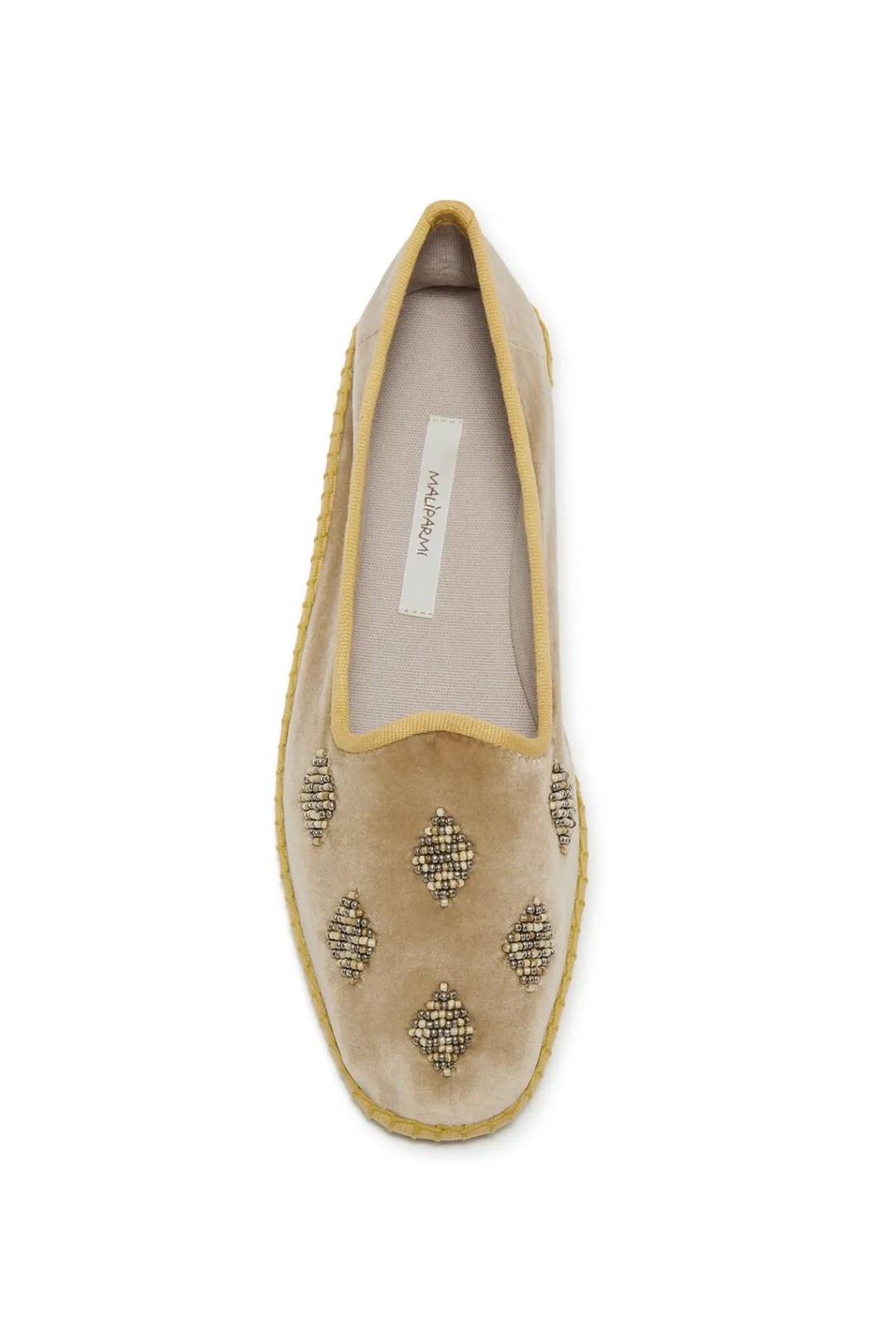Discount Maliparmi BABOUCHE-BIJOUX VELVET AND BEADS Almendra
