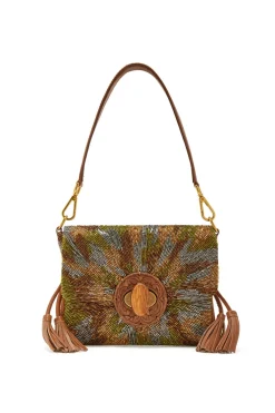 Hot Maliparmi BOLSO MEDIANO DE HOMBRO SUNRISE EMBROIDERY Dorado