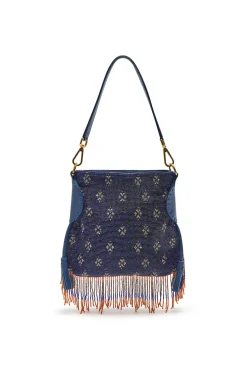 Hot Maliparmi BOLSO PEQUEÑO AL HOMBRO LEATHER & BEADS Naranja