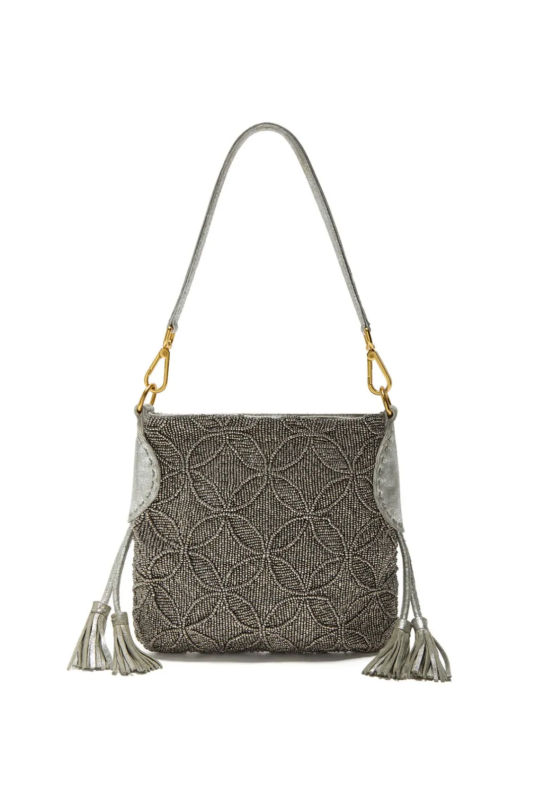 Online Maliparmi BOLSO PEQUEÑO AL HOMBRO LUCKY BEADS EMBROIDERY Plateado