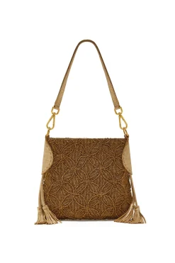 Discount Maliparmi BOLSO PEQUEÑO AL HOMBRO LUCKY BEADS EMBROIDERY Oro
