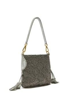 Online Maliparmi BOLSO PEQUEÑO AL HOMBRO LUCKY BEADS EMBROIDERY Plateado