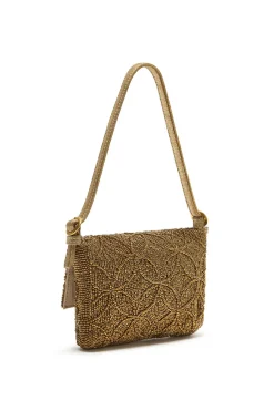 Hot Maliparmi BOLSO PEQUEÑO AL HOMBRO LUCKY BEADS EMBROIDERY Oro