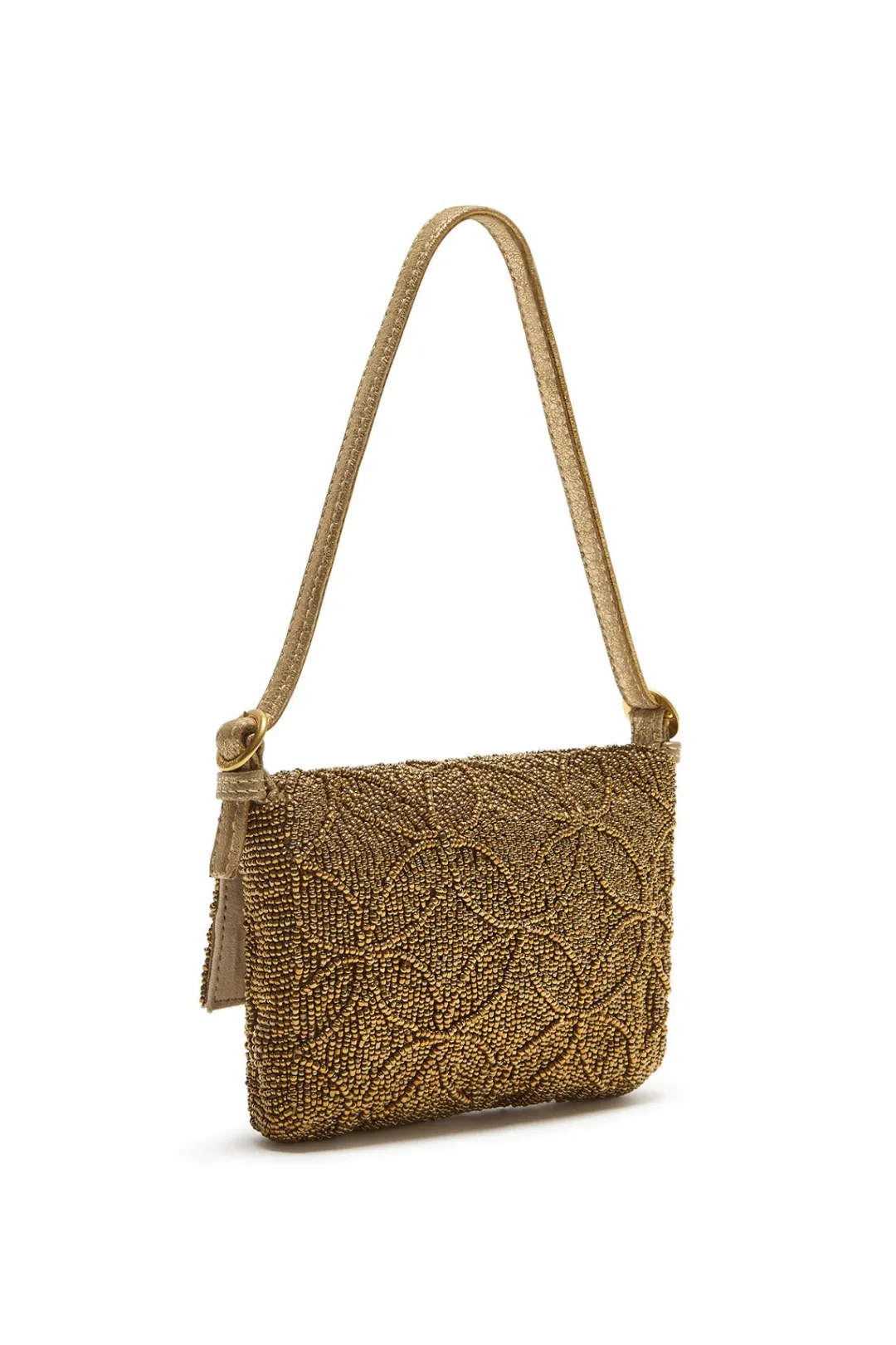 Hot Maliparmi BOLSO PEQUEÑO AL HOMBRO LUCKY BEADS EMBROIDERY Oro