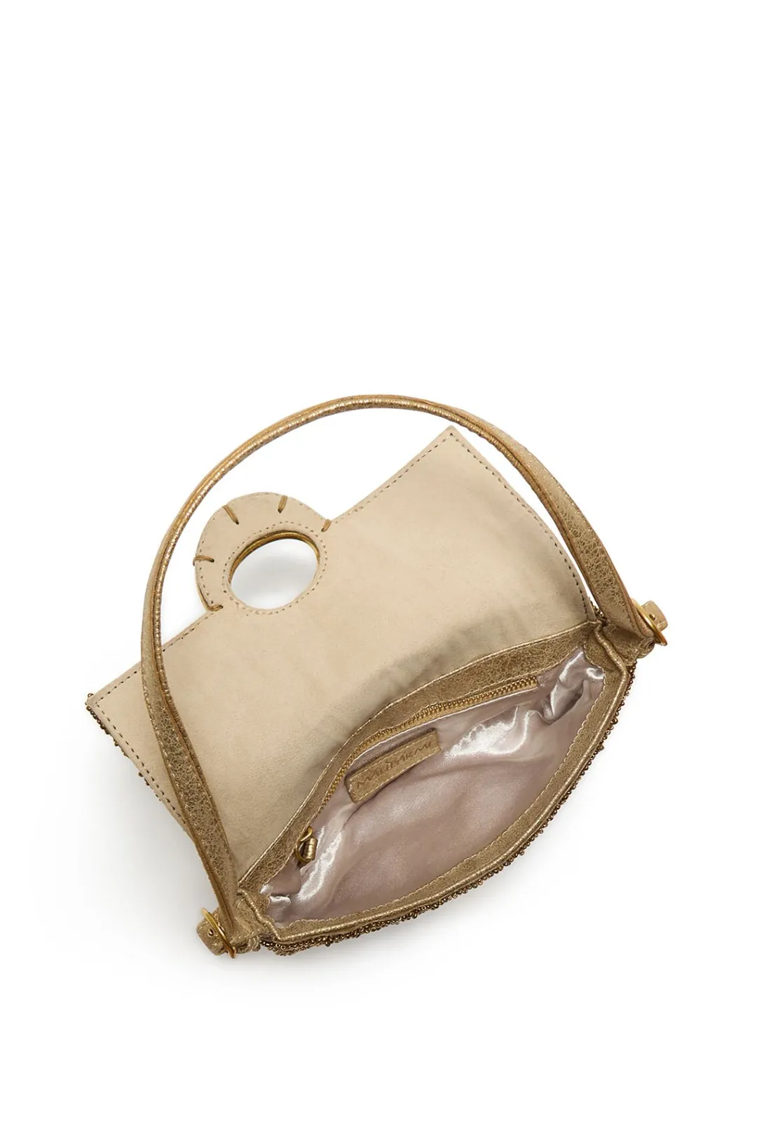 Hot Maliparmi BOLSO PEQUEÑO AL HOMBRO LUCKY BEADS EMBROIDERY Oro