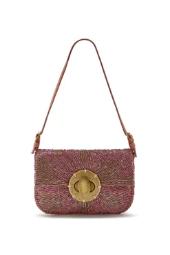 Sale Maliparmi BOLSO PEQUEÑO AL HOMBRO SUNRISE EMBROIDERY Rojo Cedro