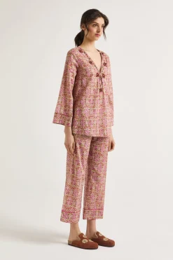 Sale Maliparmi CAFTÁN FLOWER BATIK Rosa