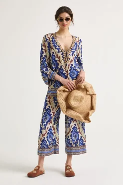 New Maliparmi CAFTÁN MIRTLE PAISLEY Azul