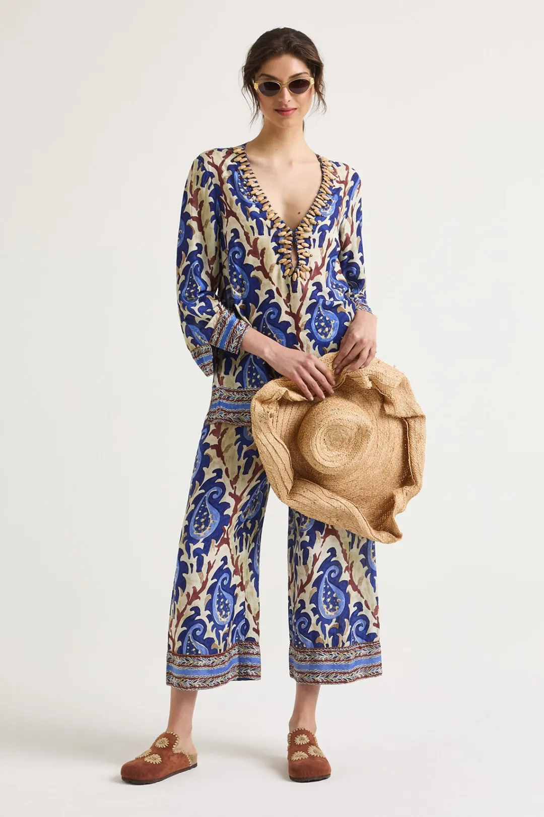 New Maliparmi CAFTÁN MIRTLE PAISLEY Azul
