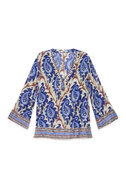 New Maliparmi CAFTÁN MIRTLE PAISLEY Azul