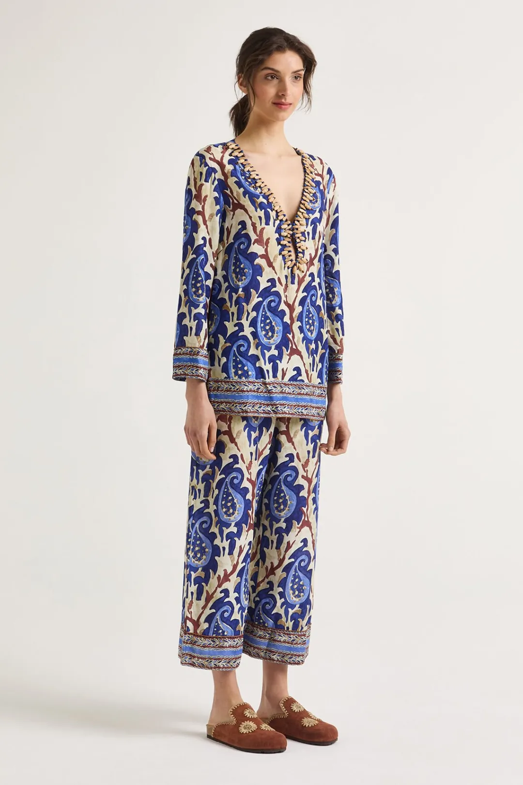 New Maliparmi CAFTÁN MIRTLE PAISLEY Azul