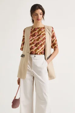 Fashion Maliparmi CAMISA COLLECTION PRINT Marrón