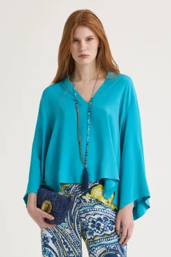 Hot Maliparmi CAMISA FLUID CREPE Turquesa