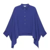 Online Maliparmi CAMISA FLUID CREPE Azul ultramar