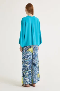 Hot Maliparmi CAMISA FLUID CREPE Turquesa