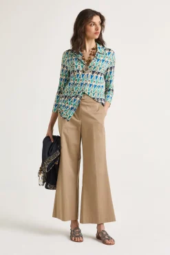 Hot Maliparmi CAMISA GEOMETRIC MIMOSA Azul