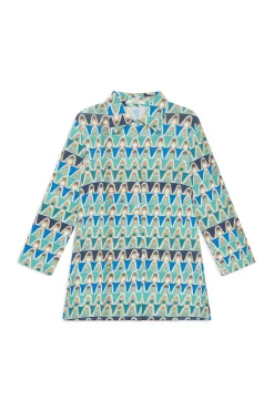 Hot Maliparmi CAMISA GEOMETRIC MIMOSA Azul