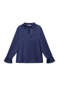 Online Maliparmi CAMISA SILK SATIN Azul marino