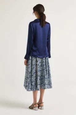 Online Maliparmi CAMISA SILK SATIN Azul marino