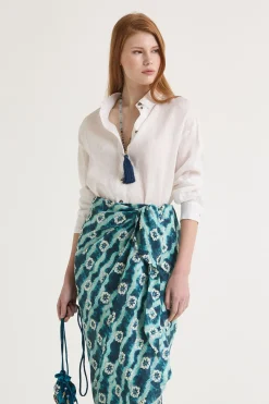 Online Maliparmi CAMISA SUMMER LINEN Blanco