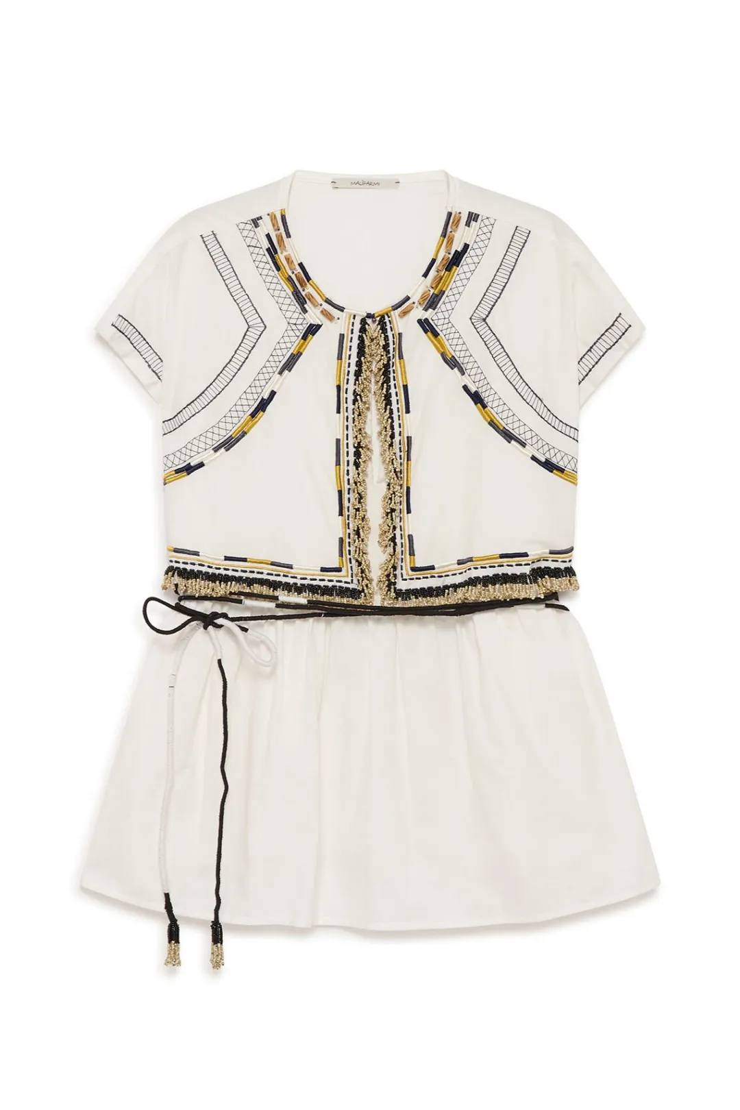 Fashion Maliparmi CAMISA TRIBAL BEADS Blanco