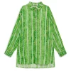 Hot Maliparmi CAMISA WASHED STRIPES Verde