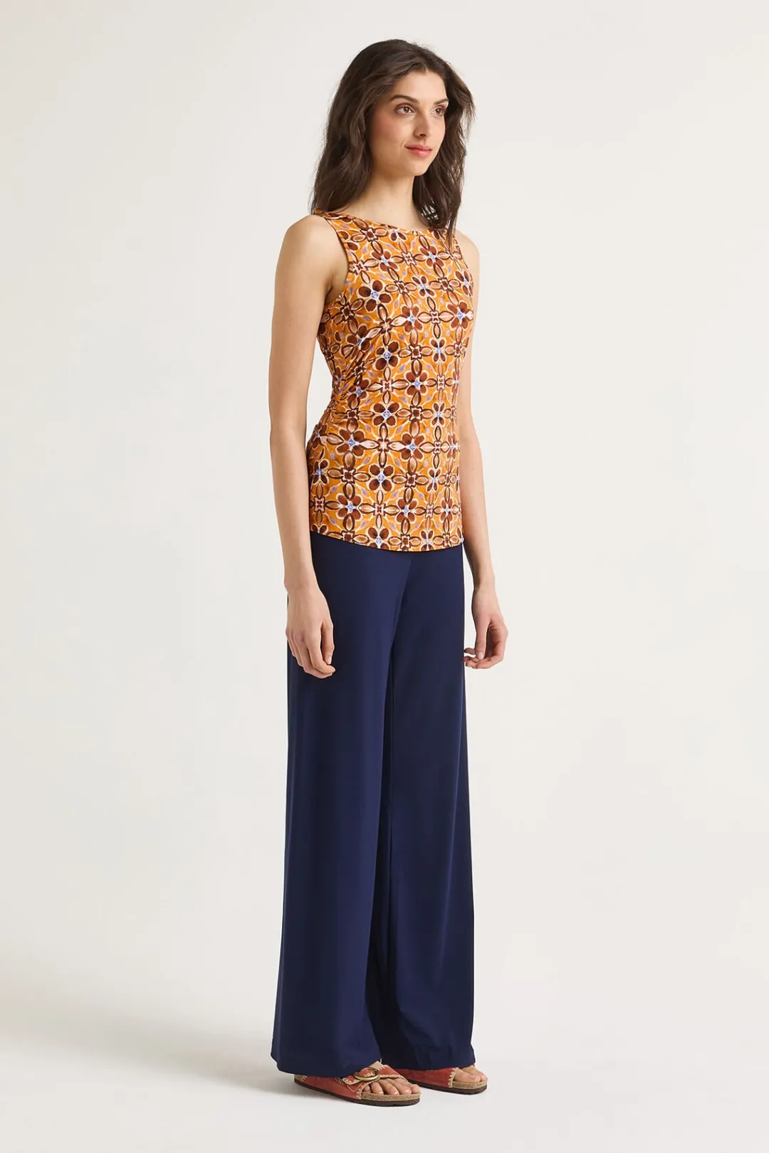 New Maliparmi CAMISETA CALEIDO FLOWER Naranja