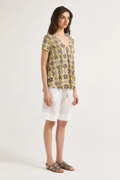 Outlet Maliparmi CAMISETA CALEIDO FLOWER Gris
