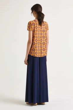 Discount Maliparmi CAMISETA CALEIDO FLOWER Naranja