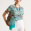 Hot Maliparmi CAMISETA GEOMETRIC MIMOSA Azul