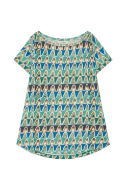 Hot Maliparmi CAMISETA GEOMETRIC MIMOSA Azul