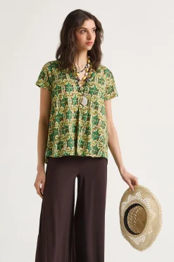 Outlet Maliparmi CAMISETA MAGICAL FLOWER Verde
