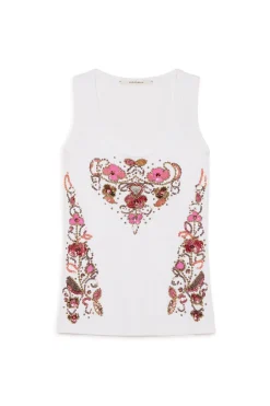 Hot Maliparmi CAMISETA PRECIOUS EMBROIDERY Rosa