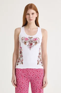 Hot Maliparmi CAMISETA PRECIOUS EMBROIDERY Rosa