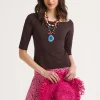 Hot Maliparmi CAMISETA SOFT JERSEY Marrón oscuro