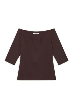 Hot Maliparmi CAMISETA SOFT JERSEY Marrón oscuro