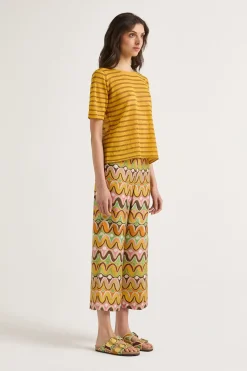 Best Maliparmi CAMISETA SUMMER LINEN Tabaco