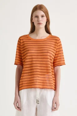 Hot Maliparmi CAMISETA SUMMER LINEN Naranja