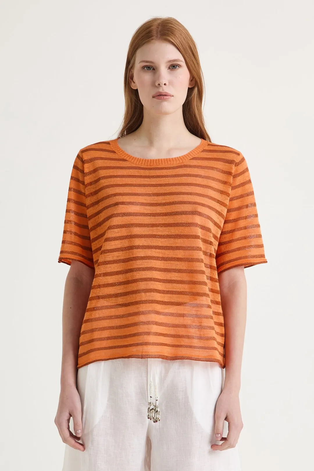 Hot Maliparmi CAMISETA SUMMER LINEN Naranja