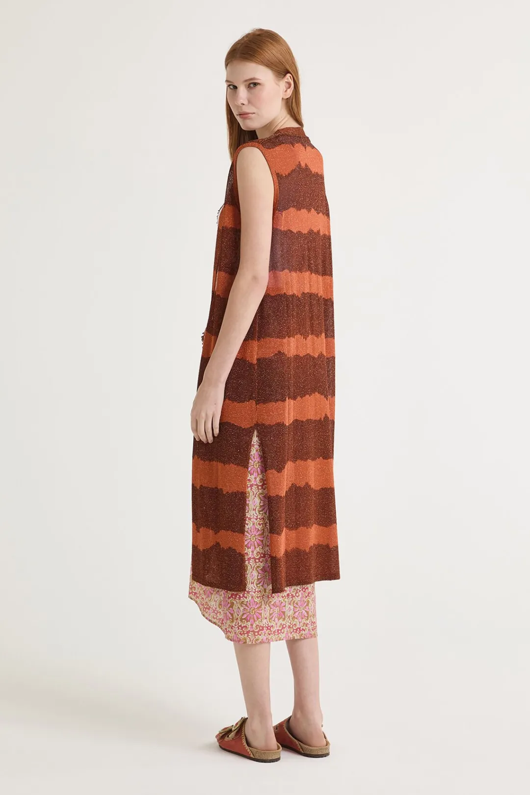 Hot Maliparmi CHALECO LUREX PRINT Rosa