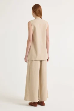 Outlet Maliparmi CHALECO SPRING DENIM Crema café