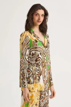 Sale Maliparmi CHAQUETA ARABESQUE PRINT Amarillo