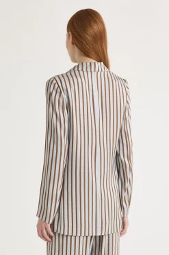 Fashion Maliparmi CHAQUETA FLUID STREAK Azul claro