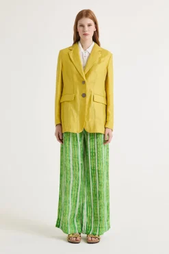 Outlet Maliparmi CHAQUETA LINEN JACQUARD Amarillo