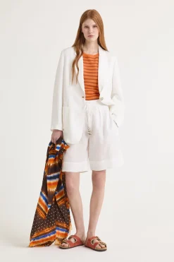 Clearance Maliparmi CHAQUETA MAGNOLIA LINEN Blanco