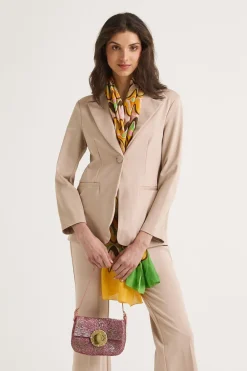 Outlet Maliparmi CHAQUETA MILANO STITCHING Crema café