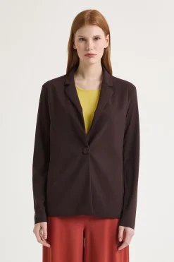 New Maliparmi CHAQUETA SOFT JERSEY Marrón oscuro