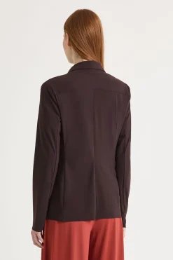New Maliparmi CHAQUETA SOFT JERSEY Marrón oscuro